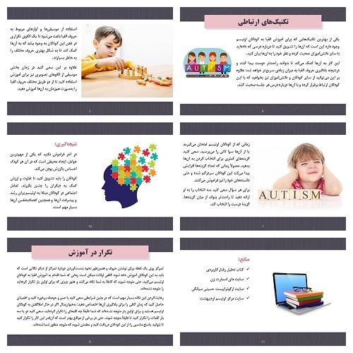 دریافت پاورپوینت روش‌های آموزش به کودکان اوتیسم
