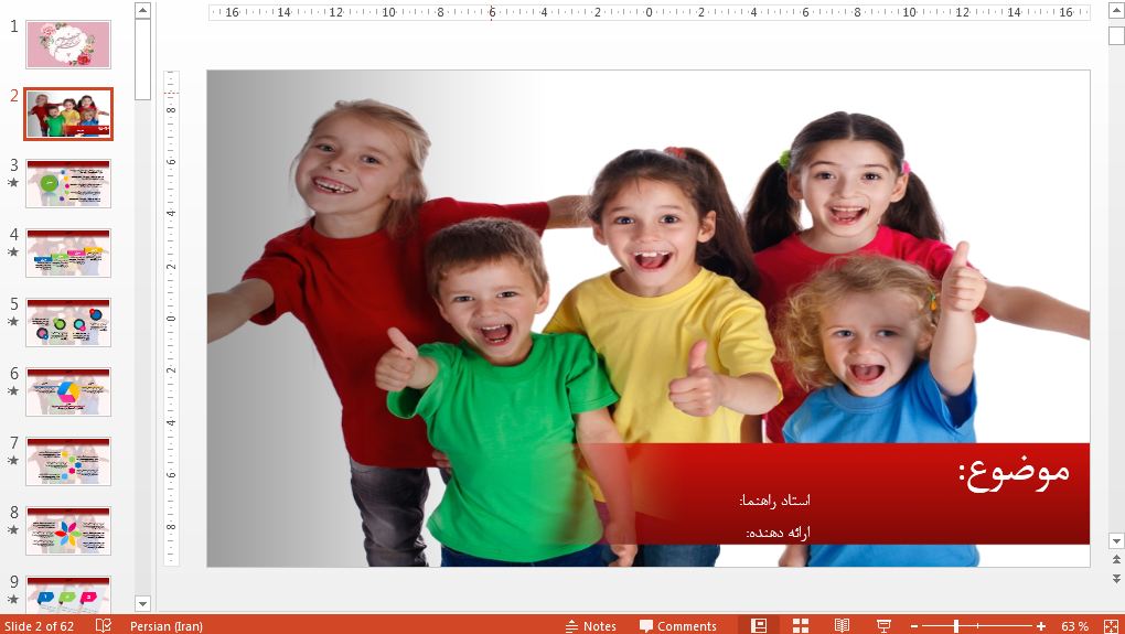 دریافت جدیدترین قالب پاورپوینت حرفه ای کودکان