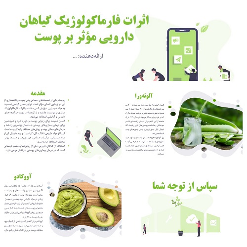 دریافت پاورپوینت اثرات فارماکولوژیک گیاهان دارویی مؤثر بر پوست