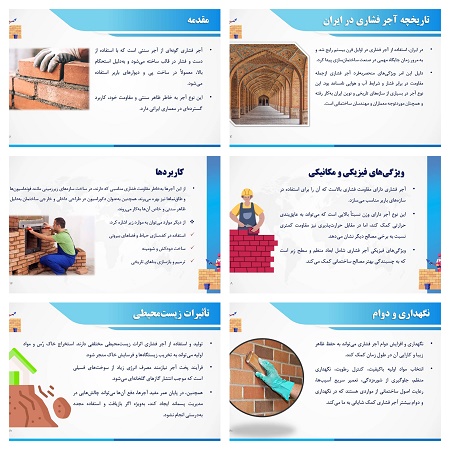 دریافت پاورپوینت در مورد آجر فشاری