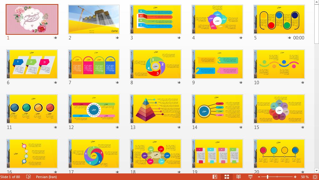 دریافت کامل ترین قالب پاورپوینت حرفه ای عمران