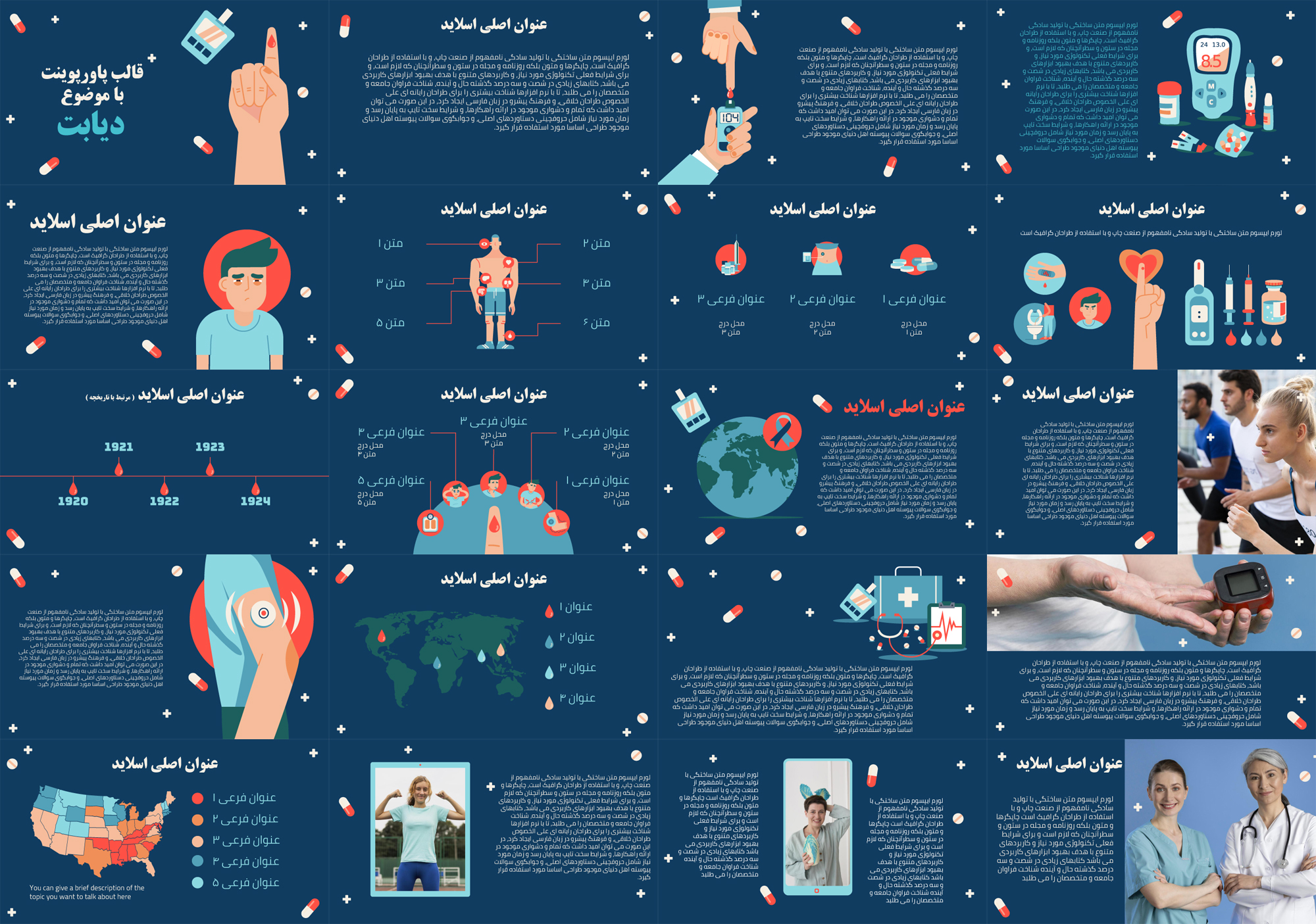 دریافت قالب پاورپوینت با موضوع دیابت